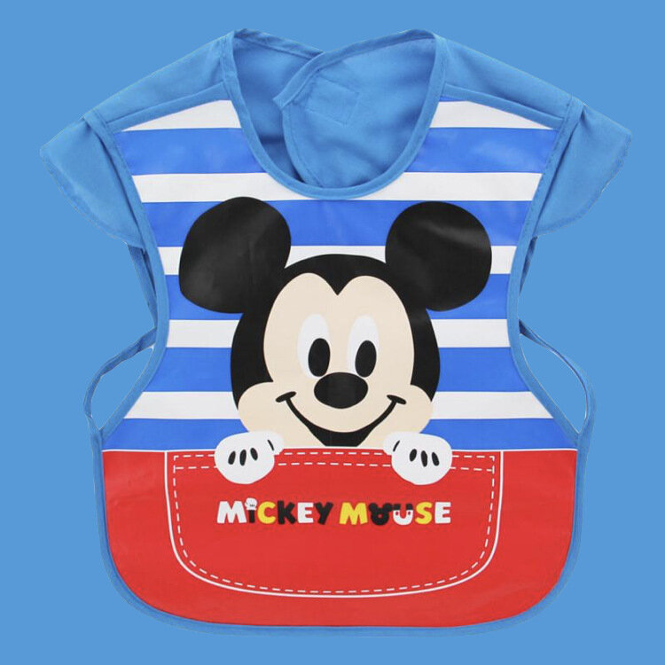 Śliniaki dla dzieci EVA wodoodporne dziecięce fartuchy dla dzieci regulowane śliniaki dla niemowląt Mickey Minnie Bear Cartoon karmienie tkaniny chustka