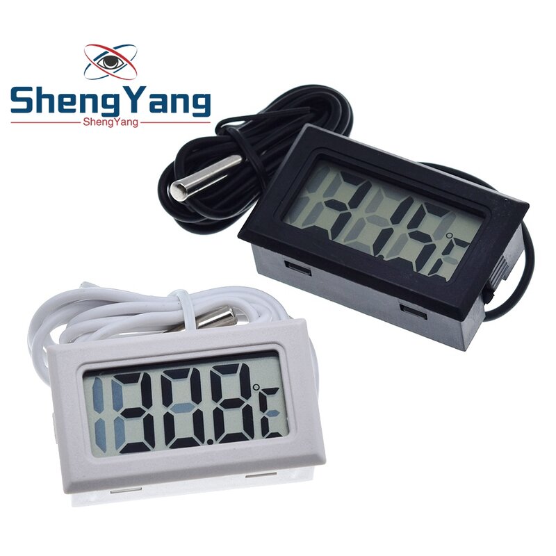 Termometr Mini cyfrowy LCD TZT czujnik temperatury automatyczna kontrola lodówka z zamrażarką termometr tpm-10