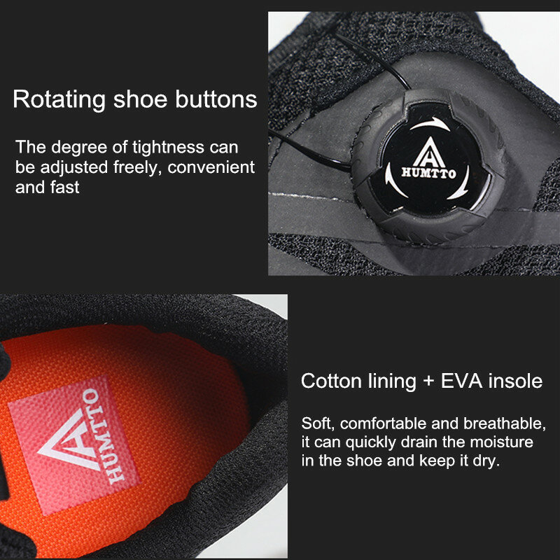HUMTTO-zapatos de senderismo atléticos impermeables para hombre, botas deportivas transpirables para escalada al aire libre, Camping, montaña, Trekking