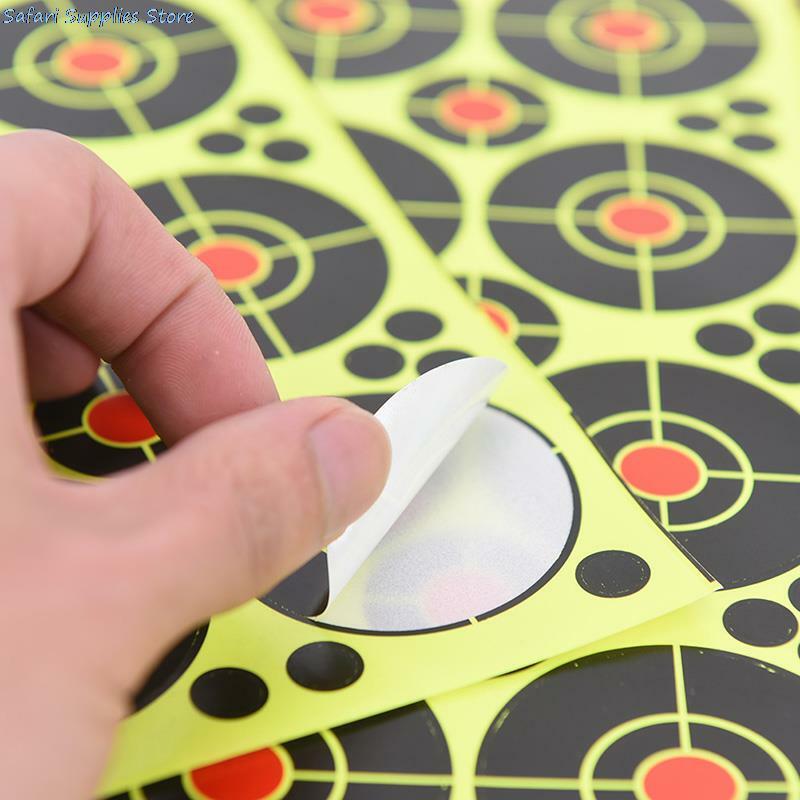 Obiettivi di tiro Splatter Glow Florescent Paper nero e giallo target per caccia tiro con l'arco freccia allenamento accessori per tiro
