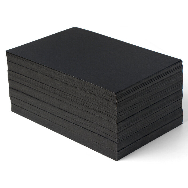 Tarjeta dura A3, papel de cartón negro, pintura artesanal, cartón, 120g, 300gsm