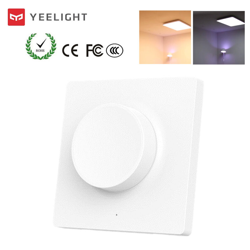 Atenuador por Bluetooth inteligente Yeelight YLKG08YL, interruptor de luces LED regulable, controlador de brillo ajustable, Panel del conductor, módulo de lámparas