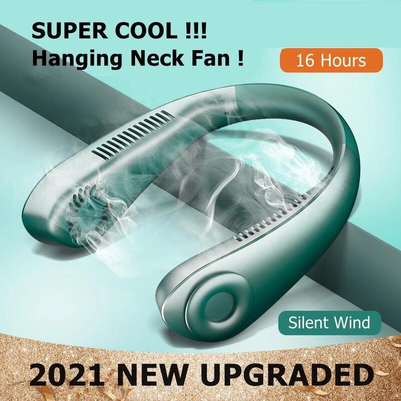 Xiaom Mini Hanging Neck Fan Fan portatile senza lama USB ricaricabile muto Ventilatore per esterno Ventilatore Abanicos Ventola di raffreddamento