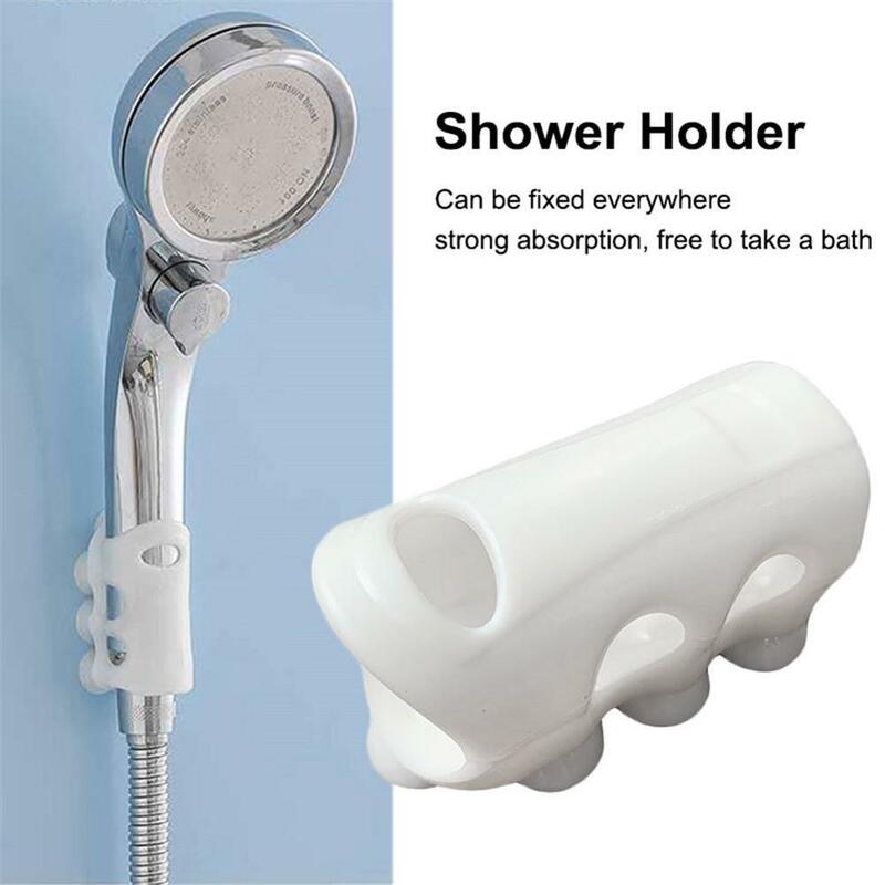 Ajustável Silicone Shower Head Holder, Ventosa, Parede de Vácuo, Portátil, Casa, Banheiro, Frete Grátis