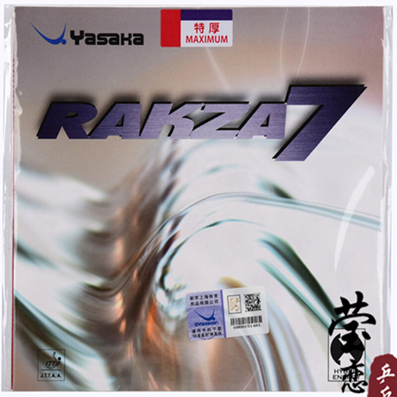 Originele yasaka RAKZA 7 zachte (B-77) en RAKZA 7 (B-76) tafeltennis rubber gemaakt in energie rubber voor tafeltennis racket