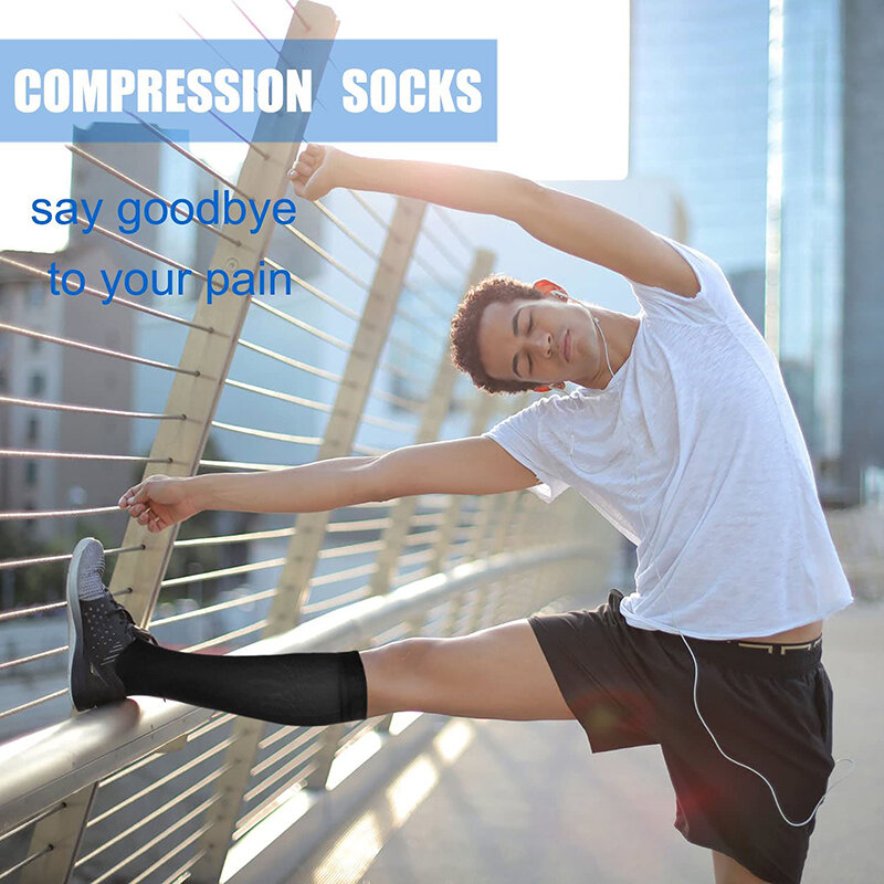 Brothock-Calcetines de compresión para mujeres y hombres, medias de circulación, el mejor apoyo para enfermeras, correr, senderismo, embarazo médico
