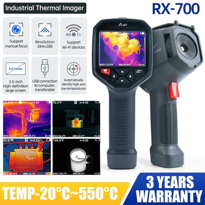 A-BF RX-700 High Resolution Infrared Thermal Camera 388*284 Pixel Industry Thermal Imager House Floor Heating Hot Water Pipe