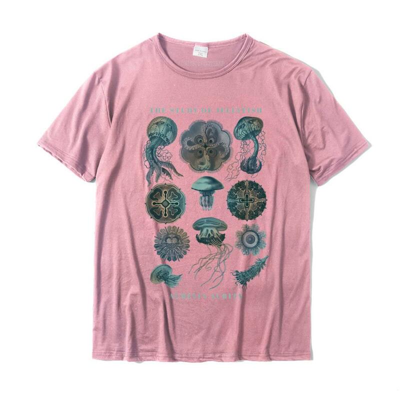 Camiseta del día de la tierra para hombres, camisa informal de algodón con diseño de medusas, de alta calidad, para cumpleaños