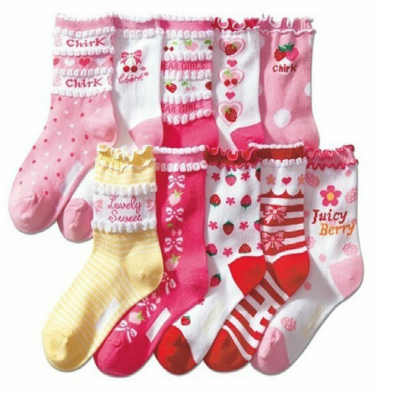 Chaussettes princesse en coton doux pour enfants, 10 paires/lot, nouvelle collection automne et printemps, pour bébés garçons et filles