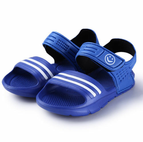 1 زوج أحذية أطفال عادية بيبي بوي مغلق تو الأطفال الصيف صنادل شاطئ حذاء مسطح