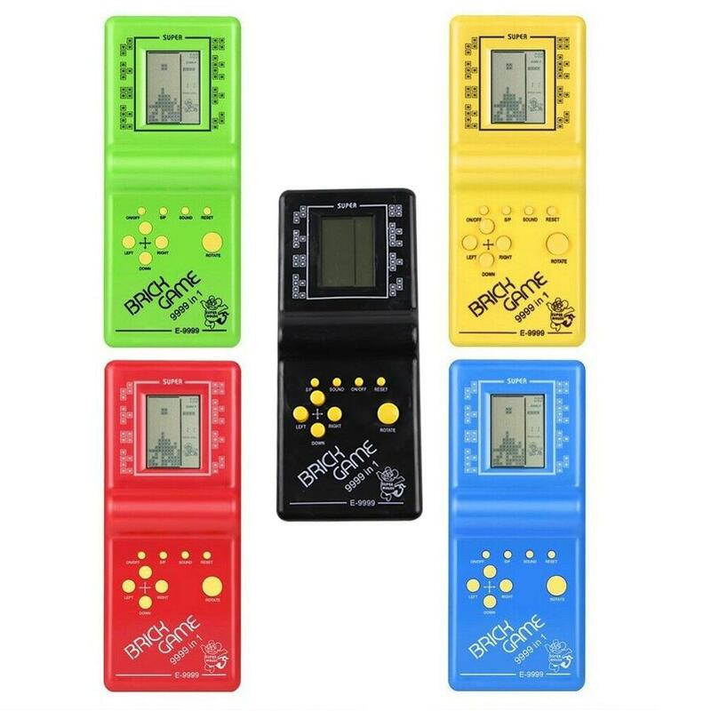 Juegos de ladrillos clásicos de Tetris, Mini máquina de mano, juguetes de Tamagochi, máquina de juegos portátil de juego clásico Retro electrónico