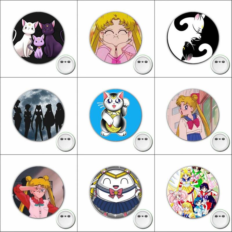3 szt. Japońska plakietka z nadrukiem anime Cosplay z kreskówkowym broszka przypinki na plecaki torby plakietki guziki do odzieży akcesoria