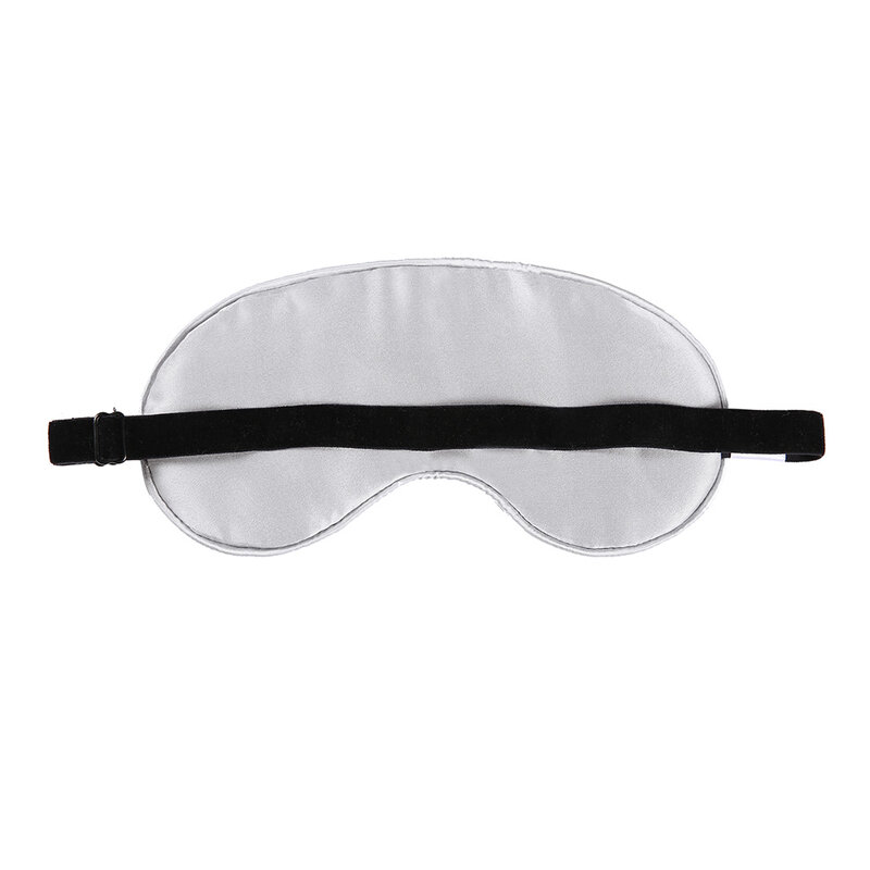 Lilysilk– masque pour les yeux en soie pour femmes et hommes, avec large bande élastique gris argenté