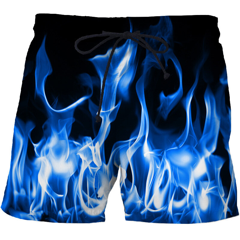 2020 nova chama roxa calções de praia masculina esportes de secagem rápida maiô rua engraçado 3d impresso shorts vendas diretas da fábrica