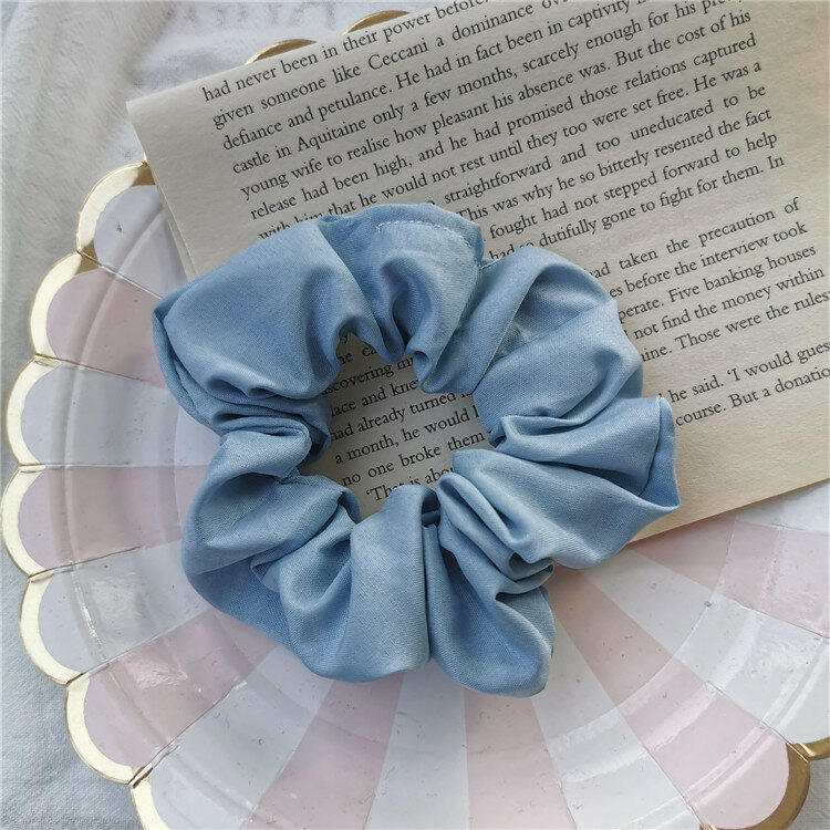Korean Style Solid Color Hair band ropes Scrunchies Hair Ties Ponytail Holder Elastic Hairbands Women girls hair accessories