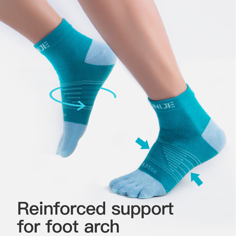 AONIJIE-calcetines de cinco dedos para hombre y mujer, 2 pares, para ciclismo, correr, fútbol, baloncesto, deportes, Yoga y Maratón