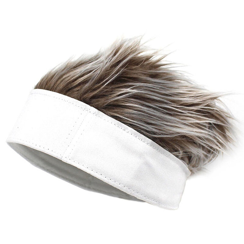 Baseball Cap Men Women Beanie Wig Hat Fun Short Hair Caps Breathable Soft for Party Toupee Hats Outdoor