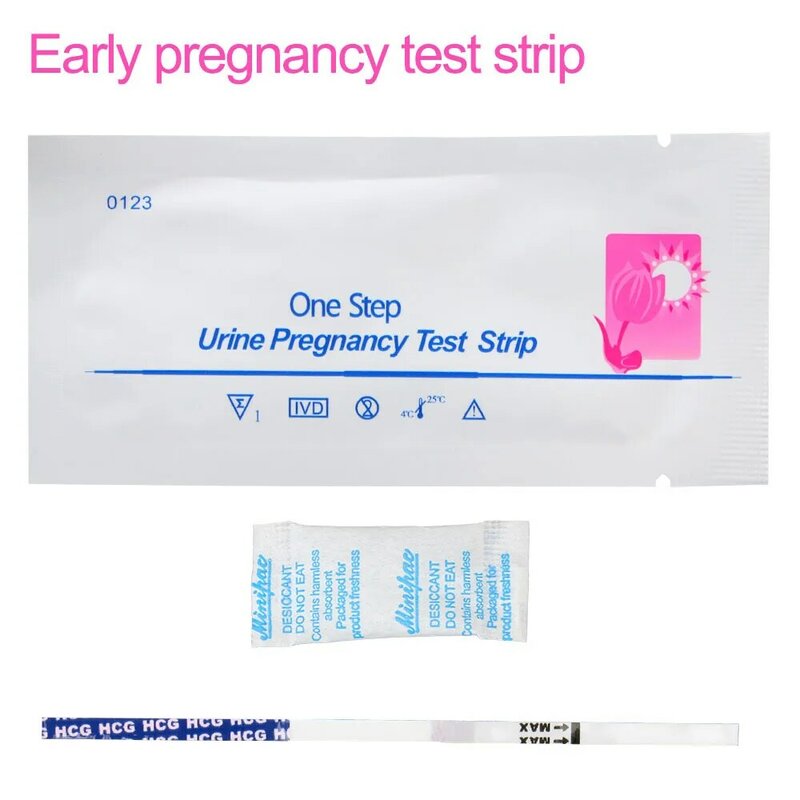 20 pces urina medição 99% precisão início gravidez teste tiras casa privada feminino hcg kits de teste precoce