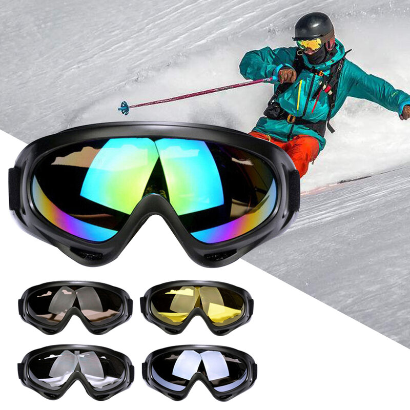 Winter Windproof Skiing Glasses Goggles Snowmobile Outdoor Sports CS Glasses Ski Goggles Dustproof Moto Cycling Sunglasses D40