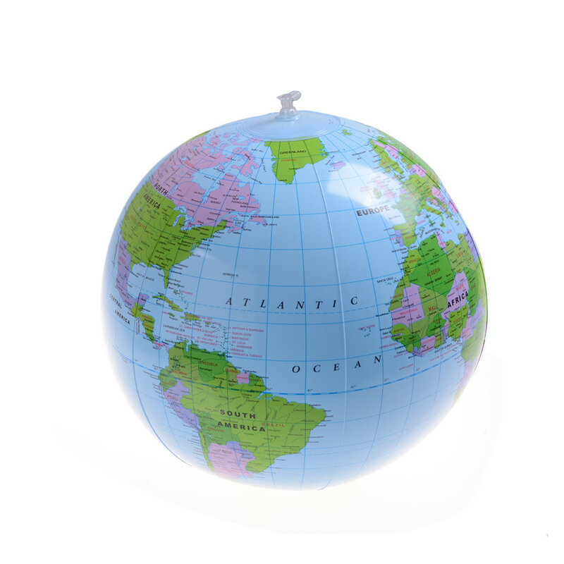 40 ซม.Early การศึกษา Inflatable Earth World ภูมิศาสตร์โลกแผนที่บอลลูนของเล่นบอลชายหาด