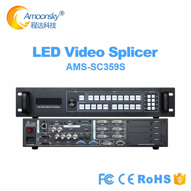 P2 P3 P 3,91 P 2,5 P6 P8 P5 P10 P16 128x64 64x64 64x32 256x128 Led-anzeige modul Video Prozessor Mult-Bilder Splicer AMS-SC359S