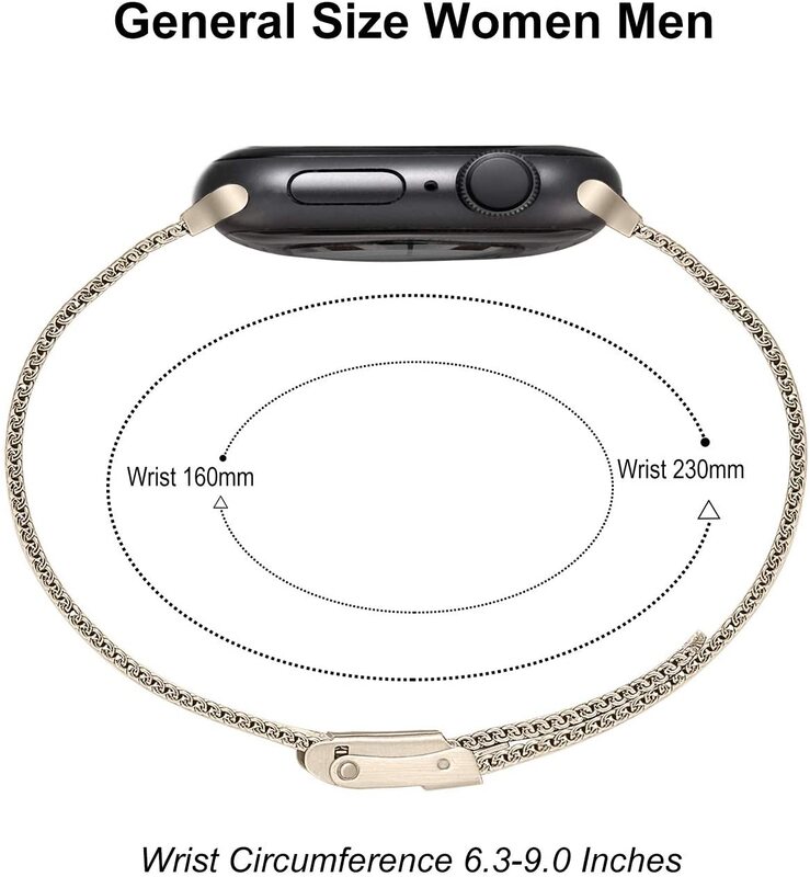 Ouwegaga compatível com pulseira de relógio apple 38mm 40mm 42mm 44mm 45mm, aço inoxidável pulseira de metal para iwatch 7 6 5 4 3 2 1