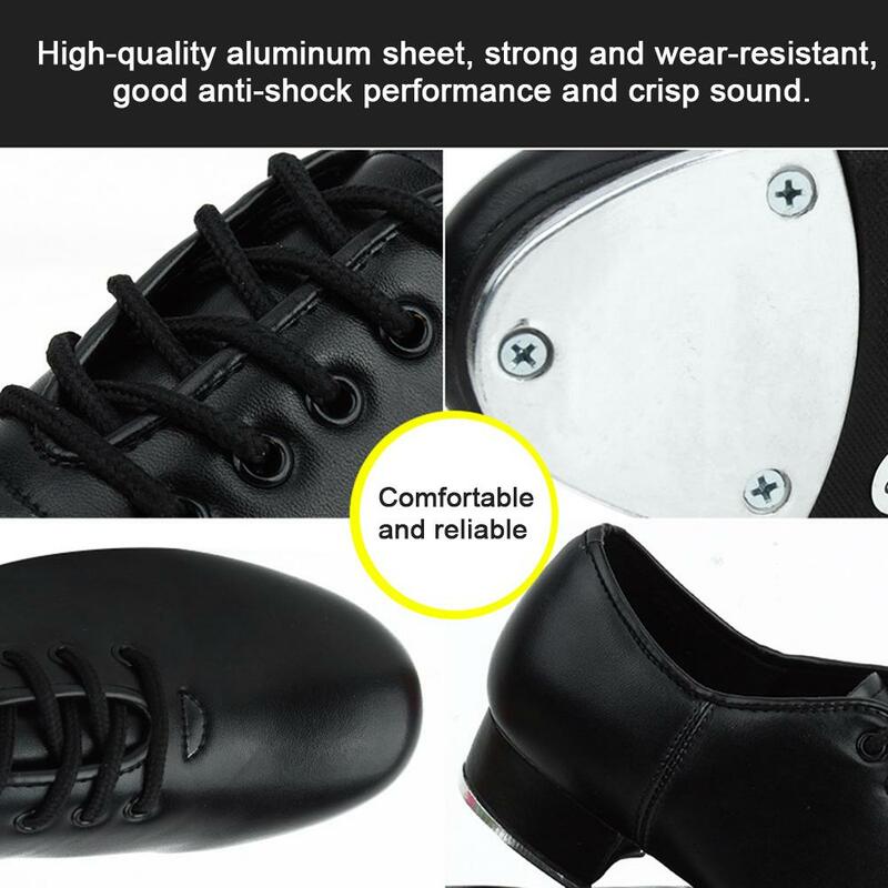 Materiał skórzany buty do stepowania damskie podzielona podeszwa buty do stepowania dla dorosłych/Unisex sznurowane damskie buty do stepowania buty do tańca