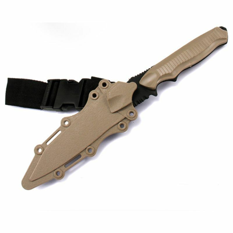 Cuchillo de goma seguro 1: 1 para entusiastas del entrenamiento militar, espada de juguete para Cosplay CS, accesorios de primera sangre, modelo de Dagger