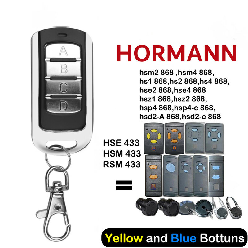 HORMANN-mando a distancia para puerta de garaje, 868, HSM2, HSM4, HSE2, MARANTEC Digital 384, D302, D304, 868 mhz