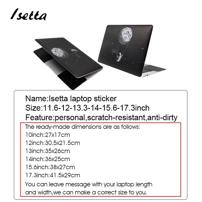 Черный чехол для ноутбука 15,6 дюйма, Виниловая наклейка на заказ, наклейка для планшета, ноутбука Asus for12 13 14 15 17,3, Macbook Lenovo Xiaomi DELL 2023