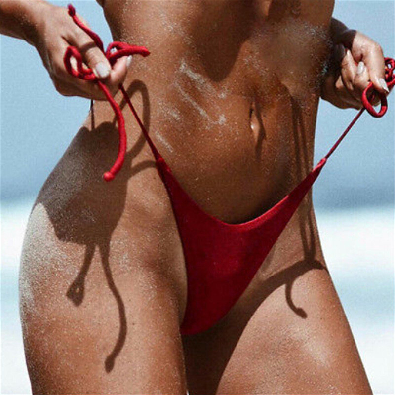 Sexy femmes maillots de bain slip de bain brésilien effronté Bikini bas côté cravate string Bikini maillot de bain maillot de bain maillot de bain