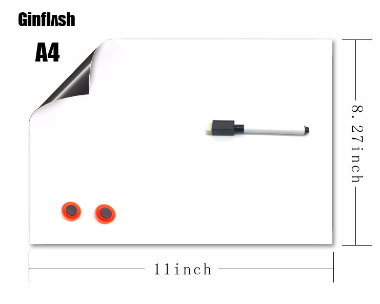A3/A4/A5 Soft Fridge flessibile pet light lavagna per messaggi note magnetiche frigorifero impermeabile 1 pennarello e 2 pulsanti