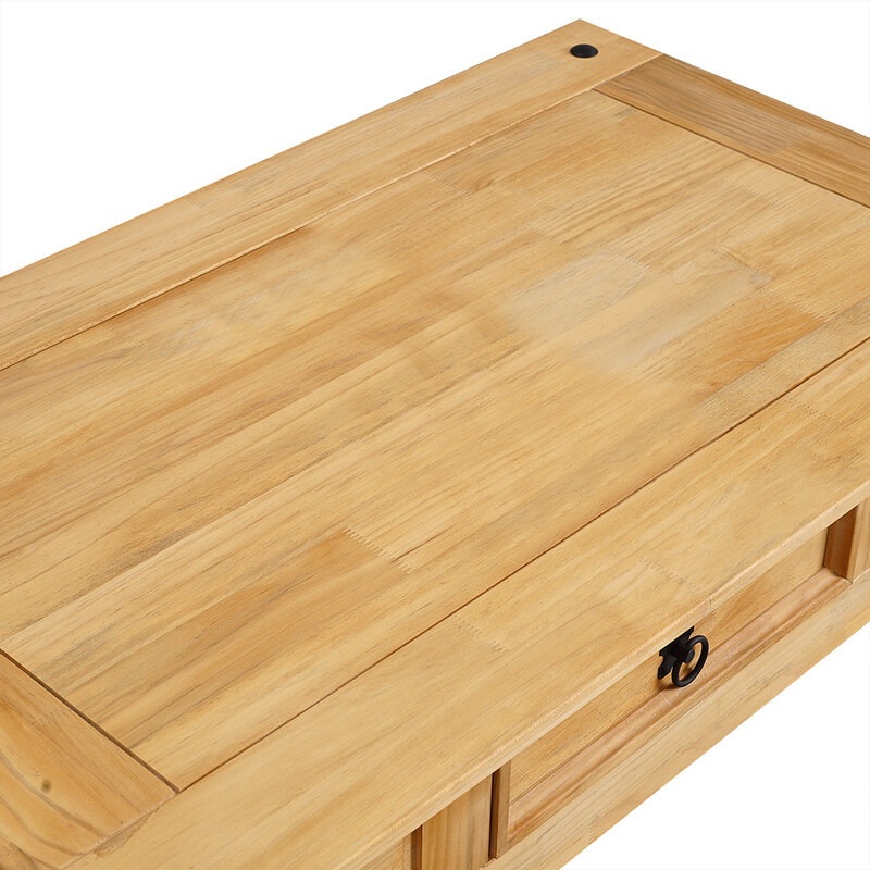 Panana Natürlichen stil Alte wachs Kaffee Tisch mit 1 Schublade Solide Kiefer Holz wohnzimmer Schnelles verschiffen