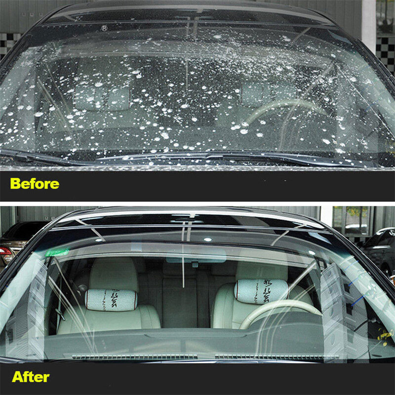 10ชิ้น/แพ็คที่ปัดน้ำฝนแข็งทำความสะอาดแท็บเล็ตแบบฟู่ทำความสะอาดรถยนต์อัตโนมัติพร้อมกระจกหน้ารถทำความสะอาด