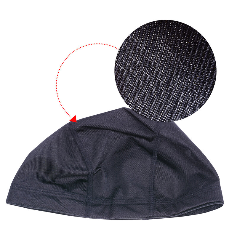Gorro de peluca sin pegamento, forro de peluca negro barato para hacer pelucas, gorra de cúpula elástica de Spandex, 3 piezas