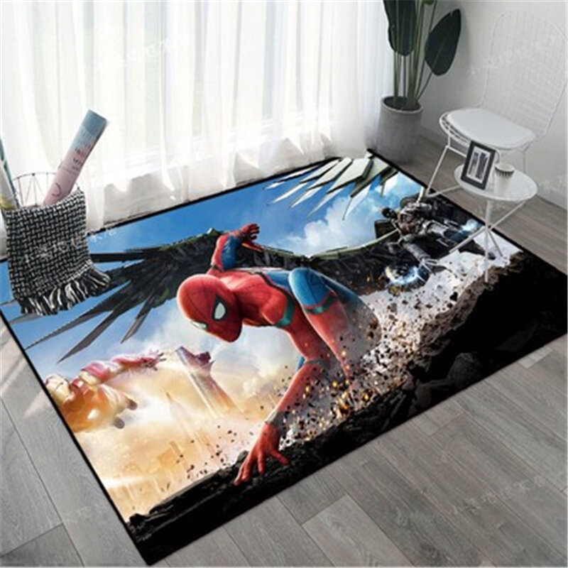 80x160cm Spiderman tappetino da gioco per bambini tappeti per cartoni animati tappeti tappeto pavimento camera da letto tappetino tappetino antiscivolo soggiorno