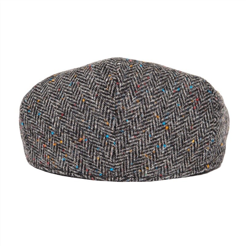 VOBOOM Ivy Cap Herringbone Flat Caps 50% Wool Tweed Scally Cabbie Hat NewsboyCap Bunnet Paddy Dai Cheese-cutter Driving Hats