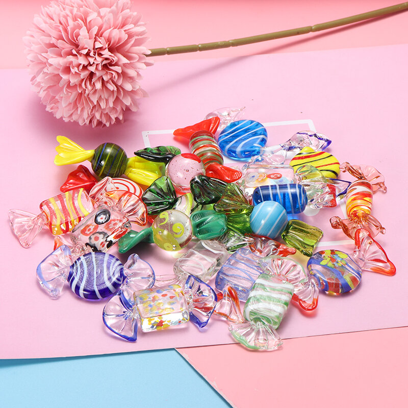 20 stücke Vintage Murano Glas Sweets Hochzeit Xmas Party Candy Dekorationen Stil & Farbe Nach Dem Zufall