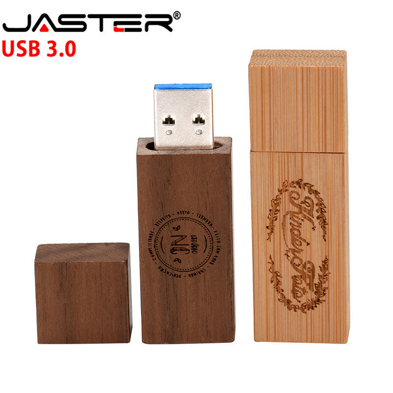 Jaster nova promoção usb 3.0 madeira de bordo pendrive 4gb 8gb 16gb 32gb 64gb flash drive (logotipo personalizado livre)