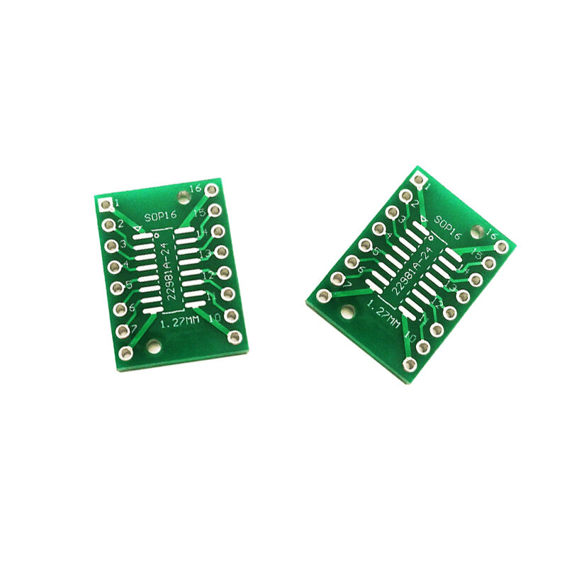 Adaptador convertidor TSSOP16 SSOP16 SOP16 a DIP16 IC, Módulo de placa de enchufe, 0,65mm, 1,27mm, 10 unids/lote