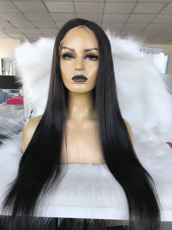 Invisible Wig 13x4 T Part  Lace Front Human Hair Wigs Long Straight Glueless Preplucked And Bleached Knots Remy Hair