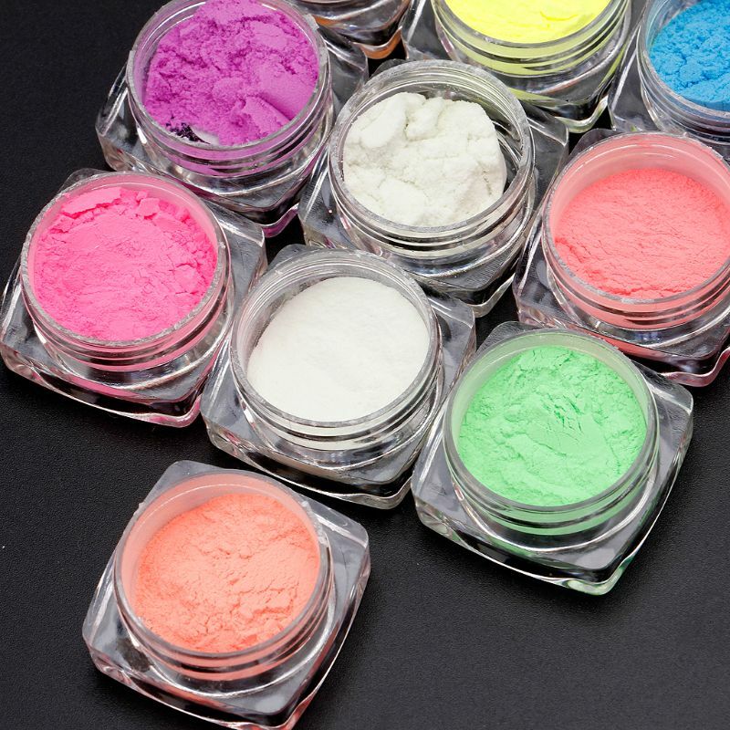 10 Colors Luminous Powder Resin Pigment Dye UV Resin Epoxy DIY Making Jewelry