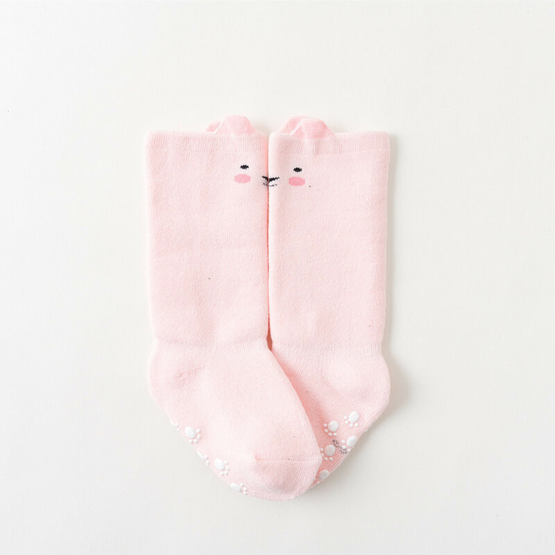 1 Pair To 2 Years Long Socks Anti-Slip Girls Boys Socks Warm Winter Thick Terry Socks for Newborn Baby Cute Cartoon Infants