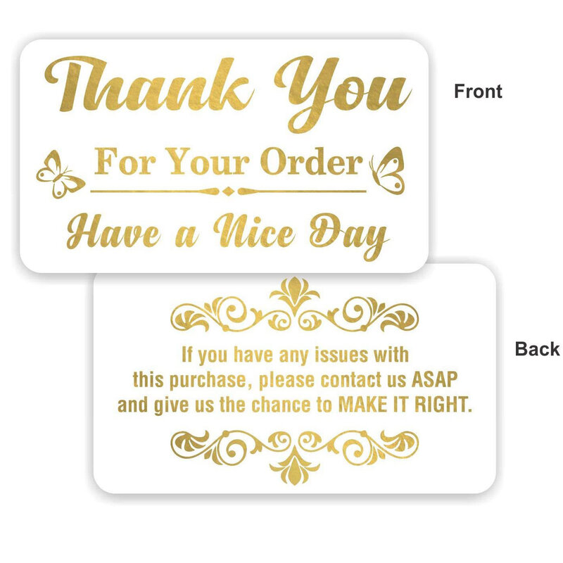 10-30pcs Mini thank you Card gold stamping simple fashion design Scrapbooking party invitation DIY Decor gift party card