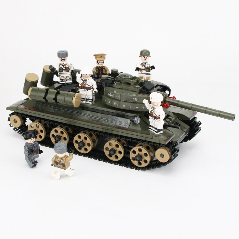 WW2 Military Sowjetischen T-34 tank Bausteine Russland Military WW2 Tank armee Soldat Figuren Waffe pistole Ziegel Spielzeug Für kinder