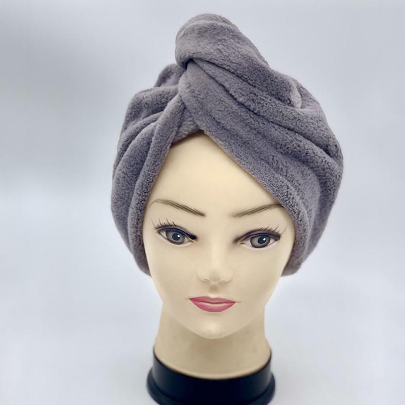 Alta qualidade superfine fibra de cabelo seco tampão de cabelo seco rapidamente secador toalha de cabelo seco tampão de banho envoltório super absorvente toalha de cabelo