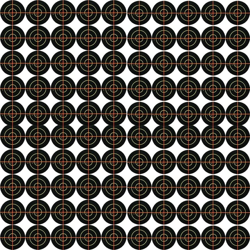 Pegatina autoadhesiva antisalpicaduras, 3 "/7,50 cm, reactiva (Impacto de colores), para tiro, objetivo (Cruz Roja), 100 piezas por paquete
