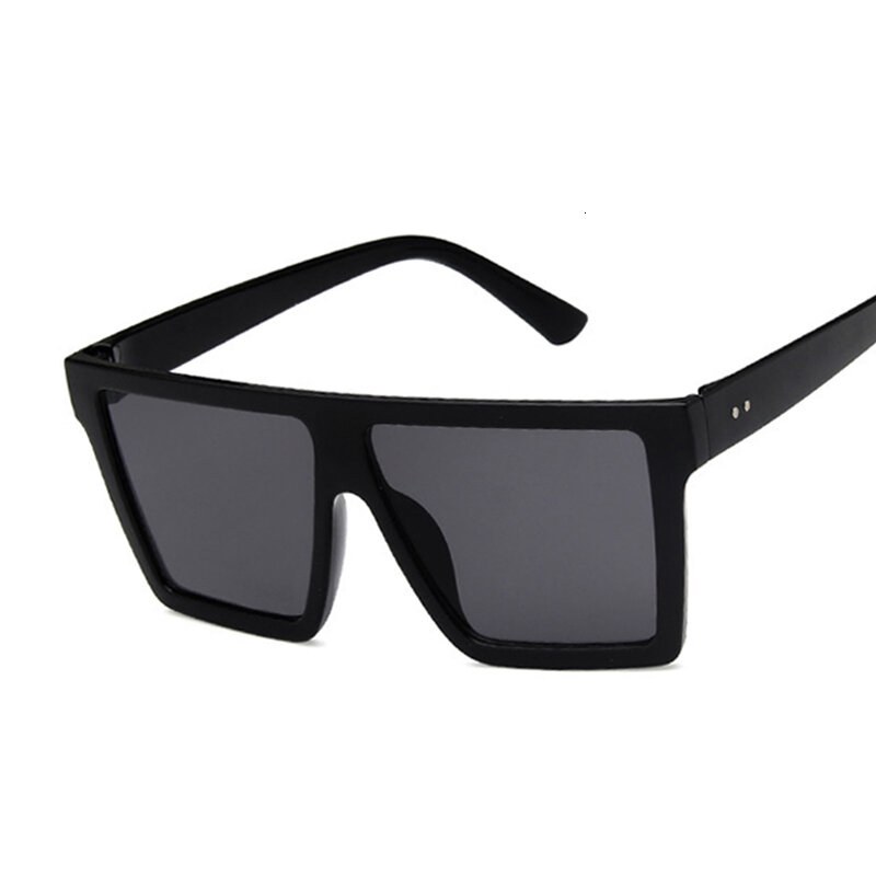 نظارة شمسية كلاسيكية مربعة كبيرة الحجم ماركة فاخرة باللون الأسود والفهد نظارات شمسية بإطار كبير للسيدات