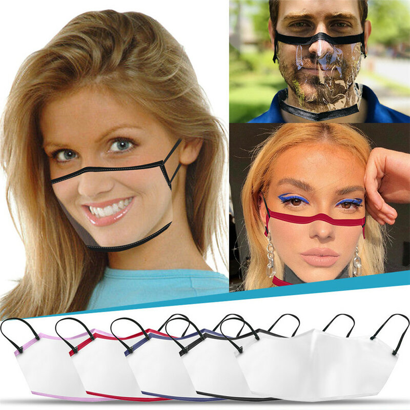 Nowe oddychające pokrowce na twarz Unisex dla głowy ochrona twarzy ochrona wargi wizualna tarcza Splash przezroczyste twarze ochrona mężczyźni kobiety