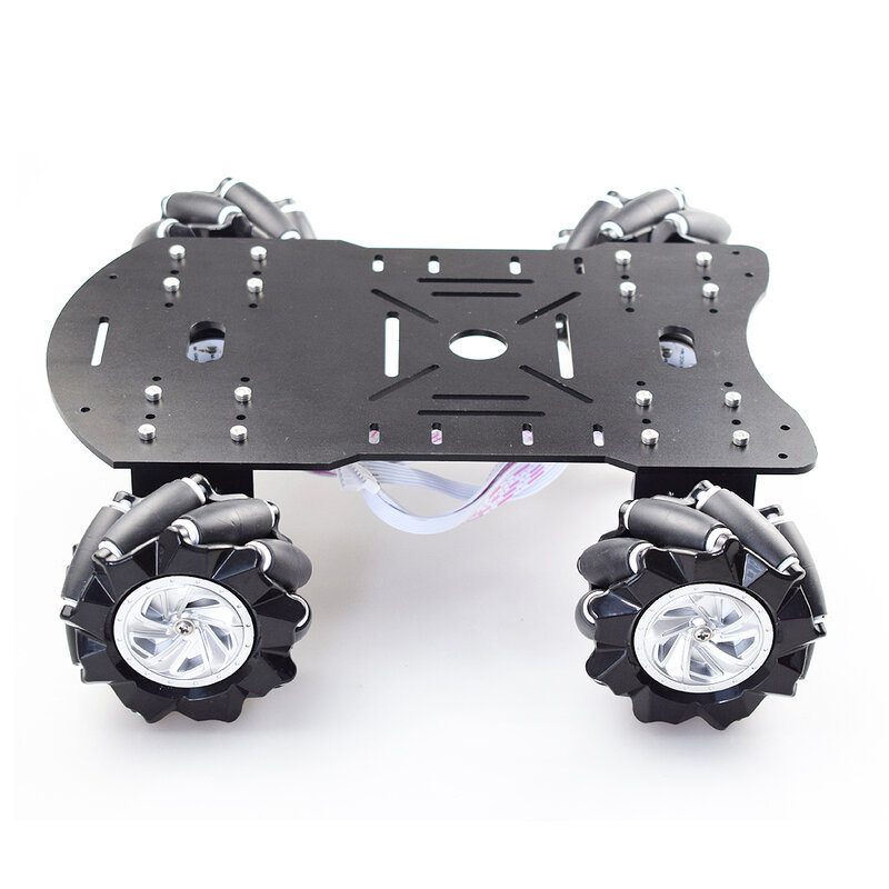 10KG load Metal Omni Mecanum Wheel Robot Car Chassis Kit with 4pcs Encoder Motor for Arduino Raspberry Pi DIY STEM Toy Parts